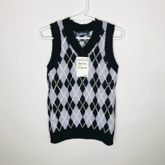 Nordstrom Freshman 1996 Girls’ Lilac Plaid Vest small (7) - Picture 1 of 5